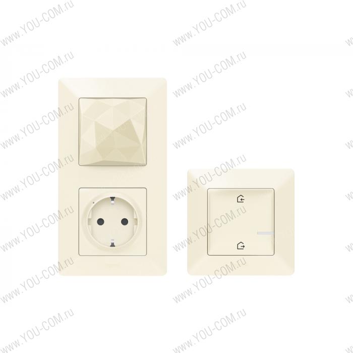 Стартовый пакет. [752296] Legrand Valena Life with NETATMO - Шлюз WiFi + умная розетка 2К+З 16А 230В + главный беспроводной выключатель "Я дома/Я вне дома". - Цвет Слоновая кость