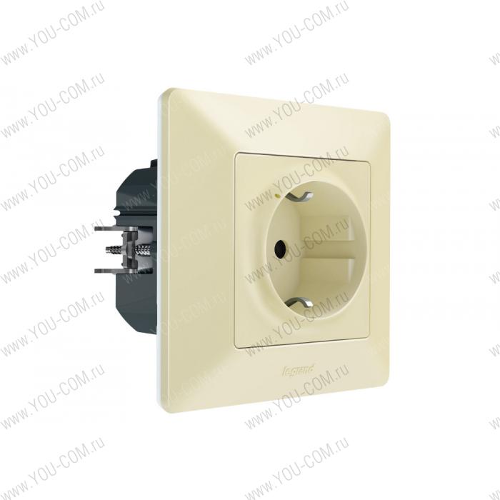 Умная розетка 2К+З 16А 230В. [752294] Legrand Valena Life with NETATMO Цвет Слоновая кость