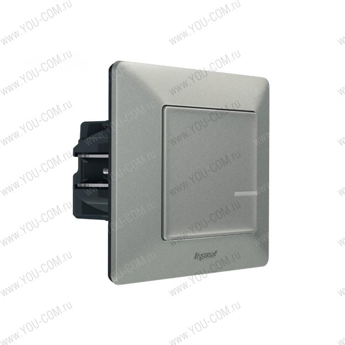 Умный проводной выключатель [752384] Legrand [Valena Life with NETATMO] с опцией светорегулирования 5-300 Вт 230В - Цвет Алюминий