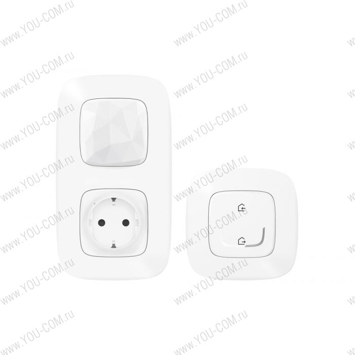 Стартовый пакет. [752596] Legrand Valena Allure with NETATMO - Шлюз WiFi + умная розетка 2К+З 16А 230В + главный беспроводной выключатель "Я дома/Я вне дома". - Цвет Белый