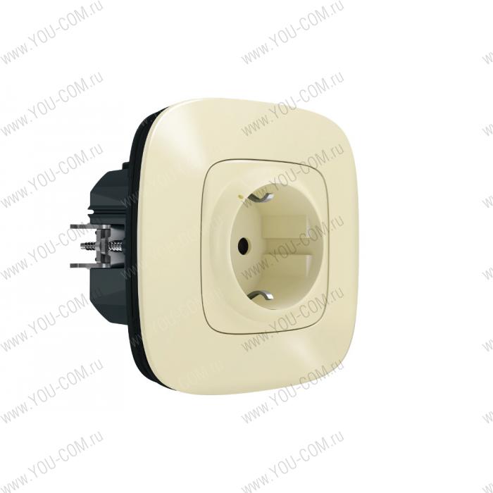 Умная розетка 2К+З [752694] Legrand [Valena Allure with NETATMO] 16А 230В - Цвет Слоновая кость