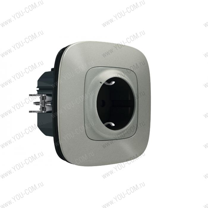 Умная розетка 2К+З [752794] Legrand [Valena Allure with NETATMO]  16А 230В - Цвет Алюминий