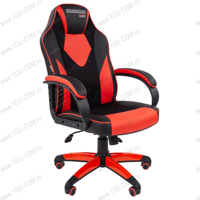 Офисное кресло Chairman   game 17 экопремиум черный/красный
