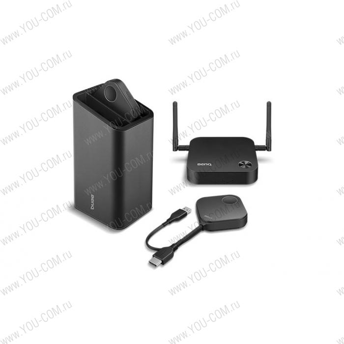 Беспроводной комплект для презентаций BenQ InstaShow WDC10 (WDC10R), Wireless 802.11ac, HDMI, Plug & Play, Receiver x 1, Transmitter x 2, дальность 8 м, до 16 подкл., Black