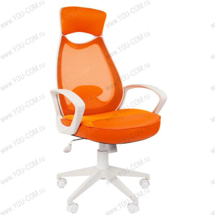 Офисное кресло Chairman    840 белый пластик  TW16\TW-66 оранжевый