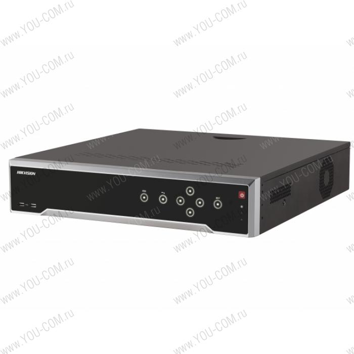 16-ти канальный IP-видеорегистратор Hikvision DS-7716NI-K4/16P с PoE, видеовход: 16 каналов; аудиовход: двустороннее аудио 1 канал RCA; видеовыход: 1 VGA до 1080Р, 1 HDMI до 4К; аудиовыход: 1 канал RCA