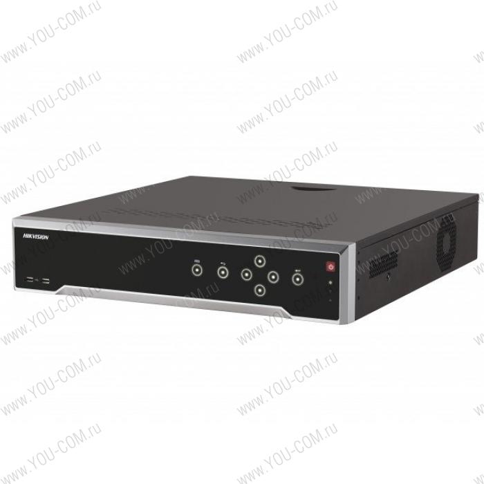 16-ти канальный IP-видеорегистратор Hikvision DS-8616NI-K8 Видеовход: 16 каналов; аудиовход: двустороннее аудио 1 канал RCA; видеовыход: 1 VGA до 1080Р, 1 VGA до 2K, 1 HDMI до 4К, 1 HDMI до 1080P; ау