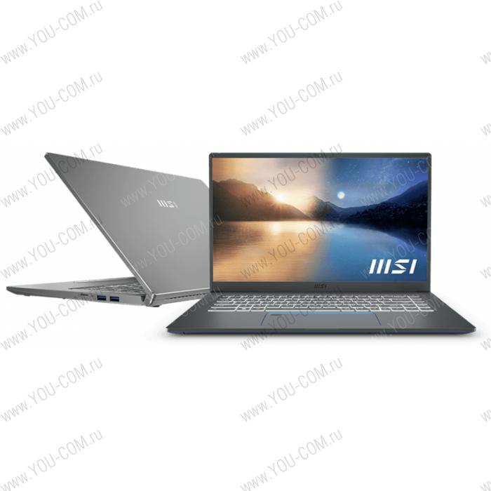 Ноутбук MSI Prestige 15 Intel Core i7-1185G7 3GHz,15.6" FHD (1920x1080) IPS IR AG,16Gb DDR4-3200(2),1Tb SSD,GTX 1650 4Gb GDDR6,82Wh,Kbd Backlit,FPS,1.69kg,1y,Silver,Win10 (A11SCX-412RU-US71185U16GXXDX10SH)