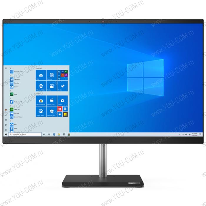 Моноблок Lenovo V50a-24IMB 11FJ00AXRU All-In-One 23,8" i3-10100T, 8GB, 1TB HDD 7200rpm, 256GB SSD M.2, Intel UHD 630, WiFi, BT, DVD-RW, HD Cam, VESA, USB KB&Mouse, NoOS, 1Y OS