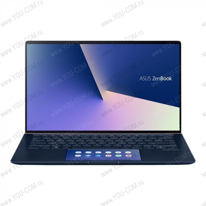 Ноутбук ASUS Zenbook 14 BTS UX434FQ-A6073T 90NB0RM1-M00970 Core i7-10510U/16Gb/512Gb SSD/Nvidia MX350 2Gb/14,0 FHD 1920x1080 AG/WiFi/BT/HD IR/Windows 10 Home/1.26Kg/Royal Blue/ScreenPad 2.0