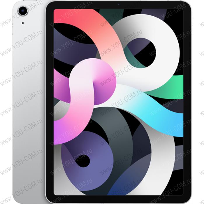 Планшет Apple 10.9-inch iPad Air 4 gen. (2020) Wi-Fi + Cellular 256GB - Silver MYH42RU/A  Экран: TFT IPS, 2360x1640 Пикс, Bluetooth 5.0, 3G-модуль, 4G (LTE), Интерфейсы: USB Type-C, Smart Connector