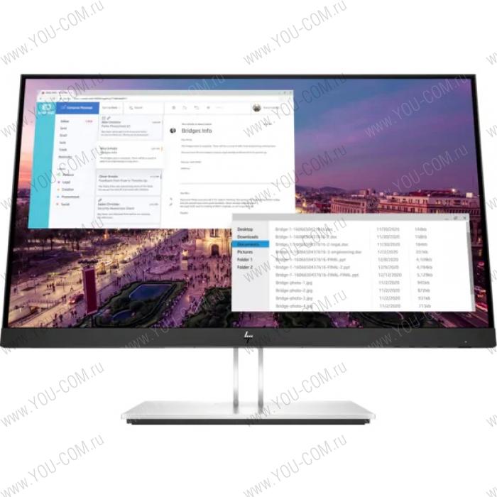 Монитор HP E23 G4 23 Monitor 1920x1080, 16:9, IPS, 250 cd/m2, 1000:1, 5ms, 178°/178°, VGA, DP, HDMI, USB Type-B,USB-A, height, tilt, swivel, pivot, Black&Silver(repl. 1FH46AA)