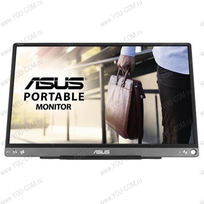 Монитор ASUS 15.6" MB16ACE IPS USB-Portable Monitor, 1920x1080, 5ms, 250cd/m2, 800:1, 178°/178°, USB Type-C, 60Hz, Pivot Auto-Rotate, Ultra-slim, SmartCase, Compatible Thunderbolt 3, DarkGray, 90LM0381-B04170