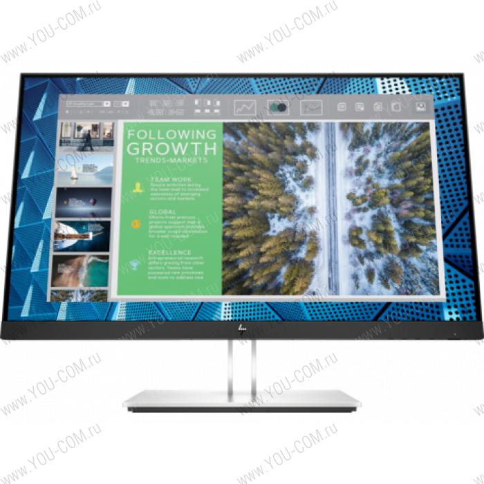 Монитор HP E24q G4 23,8 Monitor 2560x1440, 16:9, IPS, 250 cd/m2, 1000:1, 5ms, 178°/178°, VGA, HDMI, USB, DisplayPort, Silver