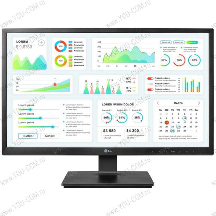 Монитор LG 23.8" 24CK550Z-BP Нулевой клиент IPS, 1920x1080, 250cd/m2, 14ms, 178°/178°, Mega DCR, D-Sub, DP, LAN, USB*6, колонки, Tera2321, 512Мб, 32 Мб, HAS, Swivel, Pivot, Tilt, Black