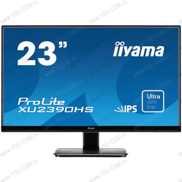 Монитор 23" Iiyama ProLite XU2390HS-B1 1920x1080 AH-IPS LED 16:9 4ms VGA DVI HDMI 5M:1 1000:1 178/178 250cd Tilt Speakers Black