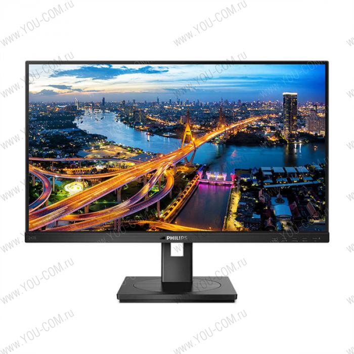 Монитор 23,8" Philips 242B1 1920x1080 75Гц IPS LED 16:9 4ms VGA DVI HDMI DP USB-B 4*USB3.0 50M:1 1000:1 178/178 250cd HAS Pivot Tilt Swivel Speakers Black