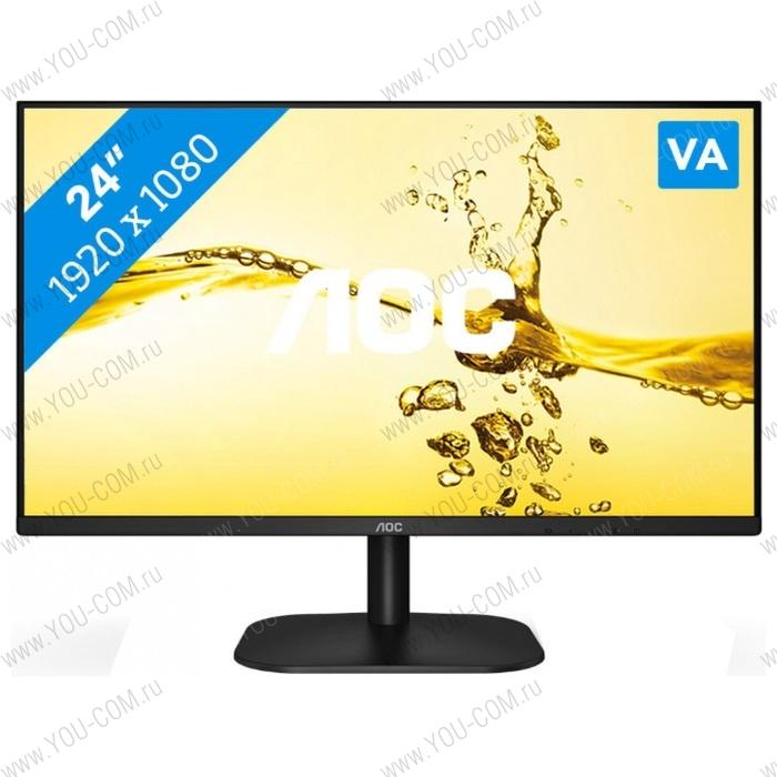 Монитор 23,8" AOC 24B2XHM2 1920x1080@75Гц VA WLED 16:9 5ms D-Sub HDMI 3000:1 20M:1 178/178 250cd Tilt Black A+