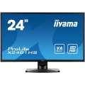 Монитор 23,6" Iiyama ProLite X2481HS-B1 1920x1080 VA LED 16:9 6ms VGA DVI HDMI 12M:1 3000:1 178/178 250cd Tilt Speakers Black