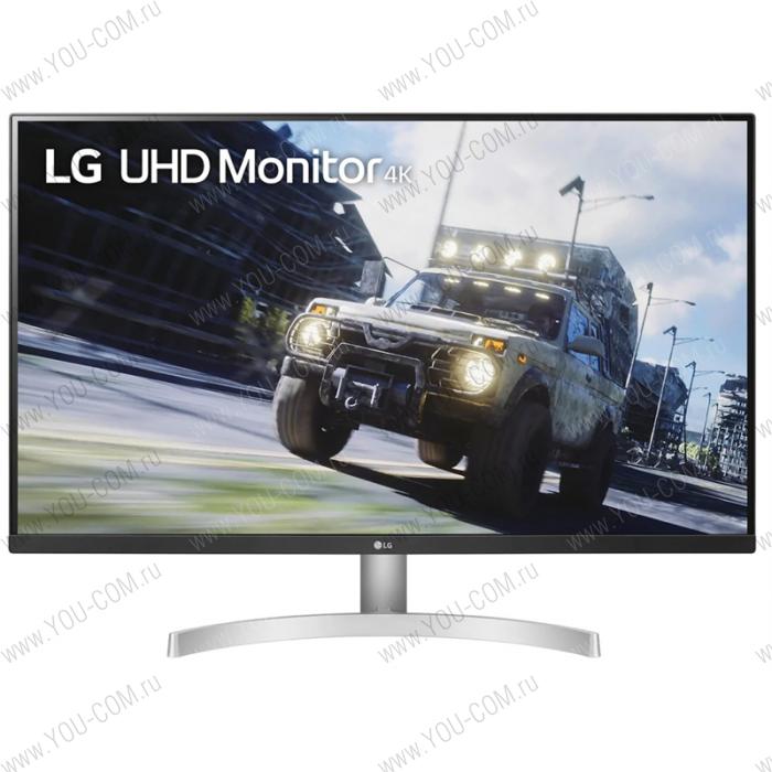 Монитор LG 31.5" 32UN500-W VA LED 4K, 3840x2160, 4ms, 360cd/m2, 3000:1, Mega DCR, 178°/178°, 2*HDMI, DP, HDR10, 60Hz, AMD FreeSync, Pivot, Tilt, VESA, Black-Silver-White