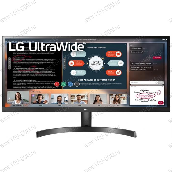 Монитор LG 29" 29WL50S-B IPS LED, 2560x1080, 5ms, 250cd/m2, 178°/178°, 2*HDMI, AMD FreeSync, HDR10, 75Hz, Frameless, колонки, Tilt, VESA, Black