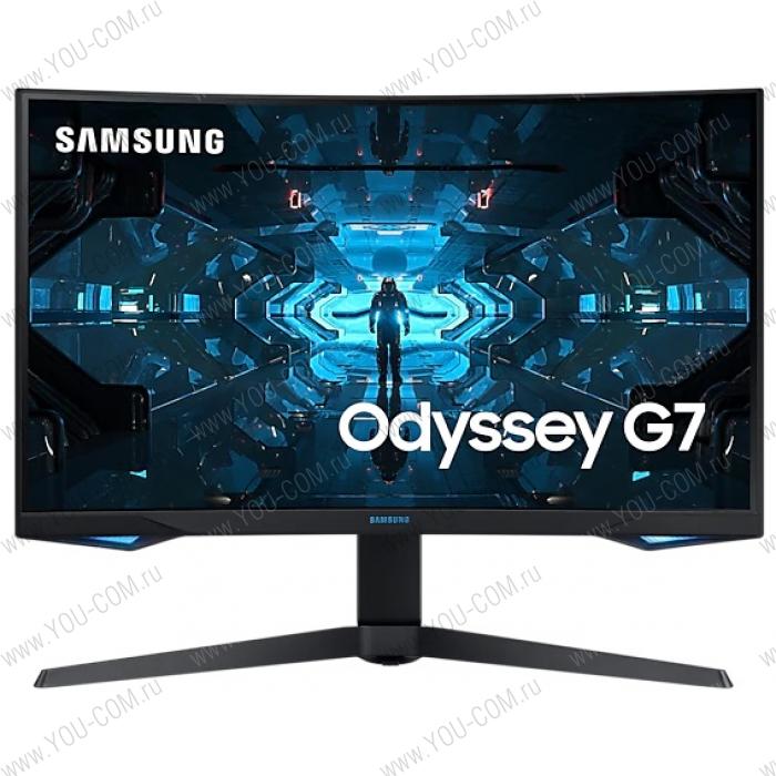 Монитор Samsung 31.5" C32G75TQSI VA QLED изогнутый GAMING-монитор Odyssey G7 2560x1440 1ms 2500:1 600cd 178/178 HDMI 2*DP USB-hub 240Hz G-Sync HDR600 HAS Pivot Black