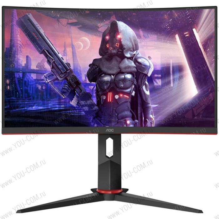 Монитор 27" AOC C27G2U 1920x1080@165Hz Curved 1500R VA LED 16:9 4ms D-Sub 2*HDMI DP 4*USB3.0 80M:1 1000:1 178/178 250cd HAS Pivot Tilt Swivel Speakers BBlack/Red