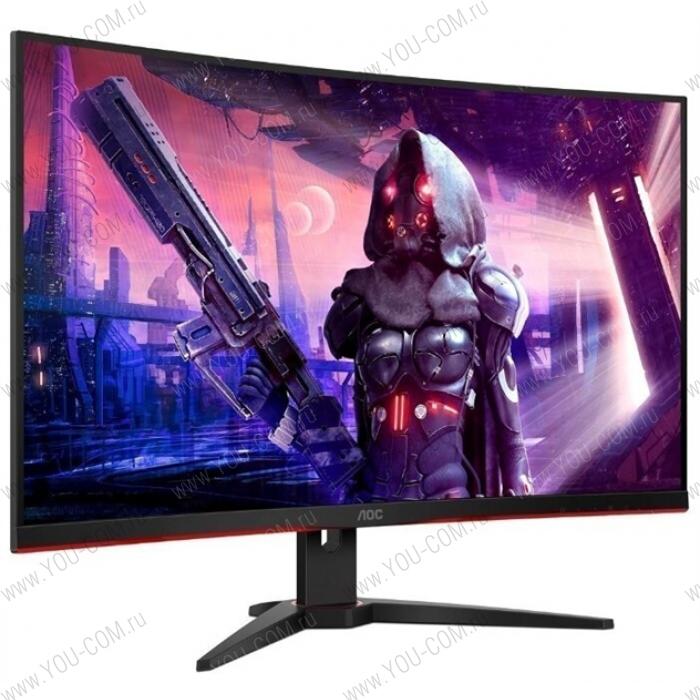 Монитор  31,5" AOC C32G2AE Curved 1920x1080 165Гц VA WLED 16:9 1ms VGA 2*HDMI DP 3000:1 80M:1 178/178 250cd 2*Speakers5W HAS Swivel Pivot Tilt Black/Red