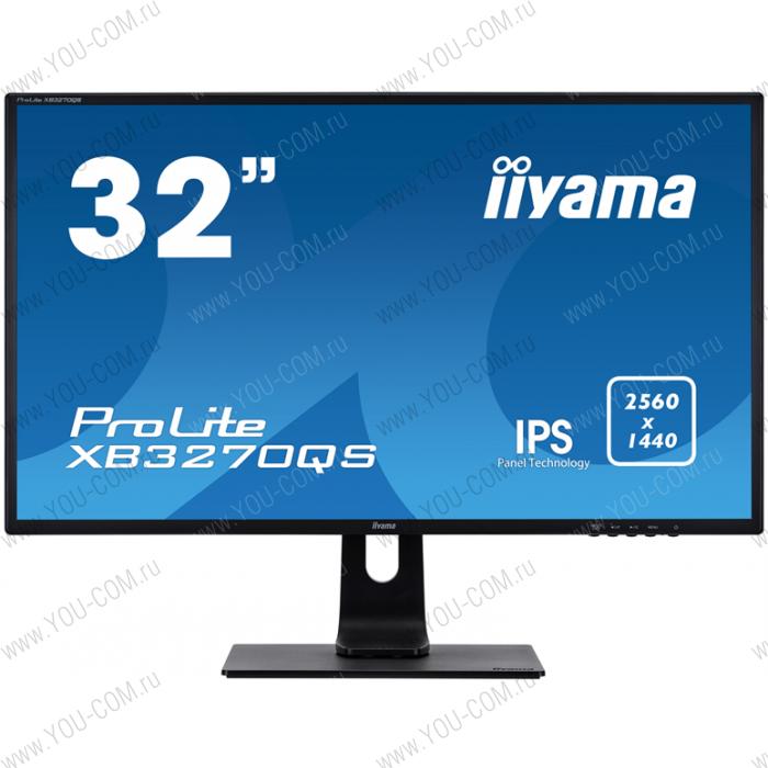 Монитор 31,5" Iiyama ProLite XB3270QS-B1 2560x1440@60Гц IPS LED 16:9 4ms DVI HDMI DP 80M:1 1200:1 178/178 250cd HAS Tilt Swivel Speakers Black