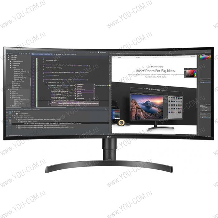 Монитор LG 34" 34WL75C-B IPS LED, изогнутый, 3440х1440, 5ms, 300cd/m2, 1000:1 (Mega DCR), 178°/178°, HDMI*2, DP, MM, HDR10, 60Hz, HAS, Tilt, Black