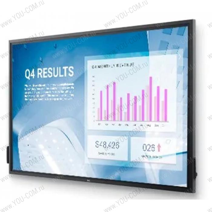 Монитор Dell 85.6" C8621QT LCD BK/BK (IPS; 16:9; 350 cd/m2; 1200:1; 8ms; 3480x2160; 178/178; DP1.2; 4xHDMI2.0;RJ-45,RS232,3хUSB3.1 in; 3хUSB3.1 out; 1хUSB-C; Spk 2х20W;Flatfrog InGlass™ touch)