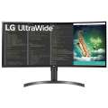 Монитор LG 35" 35WN65C-B VA LED изогнутый, 3440x1440, 5ms, 178°/178°, 300cd/m2, 2500:1, 2*HDMI, DP, Usb-hub, 100Hz, HDR10, AMD FreeSync, HAS, Tilt, колонки, Подставка Ergo, Black