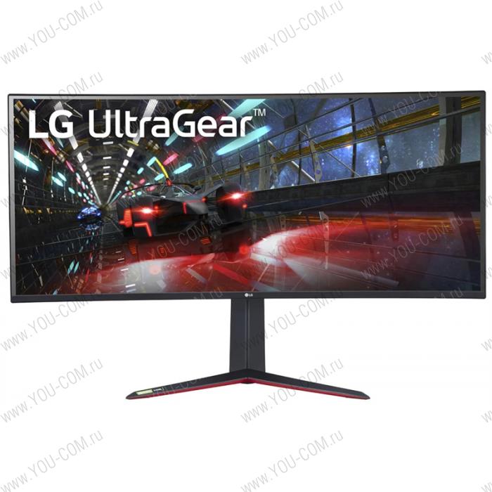 Монитор LG 37.5" 38GN950-B Nano IPS LED изогнутый, 3840x1600, 1ms, 178°/178°, 750cd/m2, 1000:1, 2*HDMI, DP, Usb-hub, 160Hz, HDR10, NVIDIA G-Sync, HAS, Tilt, Подставка Ergo, Black