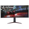 Монитор LG 37.5" 38GN950-B Nano IPS LED изогнутый, 3840x1600, 1ms, 178°/178°, 750cd/m2, 1000:1, 2*HDMI, DP, Usb-hub, 160Hz, HDR10, NVIDIA G-Sync, HAS, Tilt, Подставка Ergo, Black