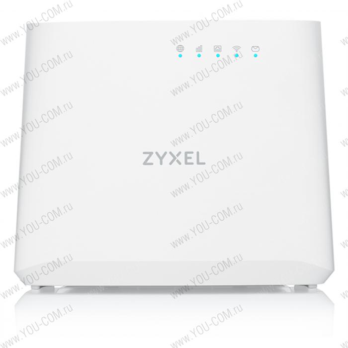 LTE Cat.4 Wi-Fi маршрутизатор Zyxel LTE3202-M437 (вставляется сим-карта), 802.11n (2,4 ГГц) до 300 Мбит/с, 4xLAN FE, 2 разъема SMA-F (для внешних LTE антенн)