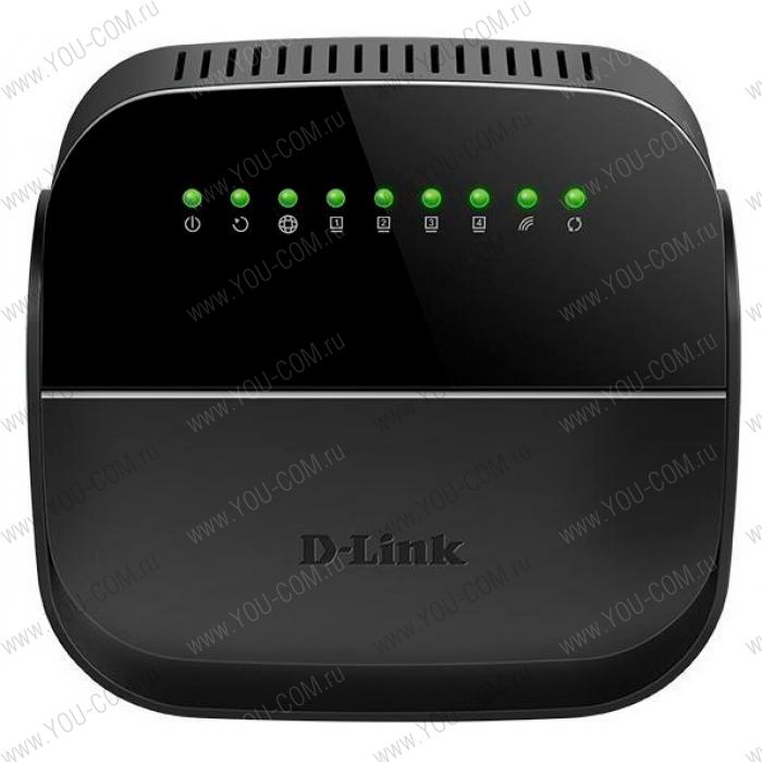 Маршрутизатор D-Link DSL-2640U/R1A, ADSL2+ Annex A Wireless N150 Router with Ethernet WAN support. 1 RJ-11 DSL port, 4 10/100Base-TX LAN ports, 802.11b/g/n compatible, 802.11n up to 150Mbps with internal 3 dBi ante