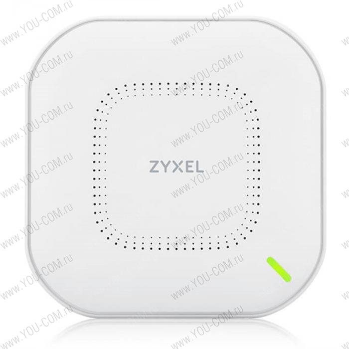 Гибридная точка доступа Zyxel NebulaFlex NWA210AX, WiFi 6, 802.11a/b/g/n/ac/ax (2,4 и 5 ГГц), MU-MIMO, антенны 4x4 , до 575+2400 Мбит/с, 1xLAN 2.5GE, 1xLAN GE, PoE, защита от 4G/5G, БП в комплекте