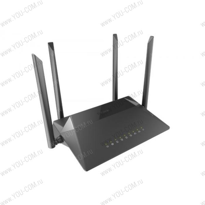 D-Link DIR-842/RU/R1M, Wireless AC1200 Dual-Band Router with 1 10/100/1000Base-T WAN port and 4 10/100/1000Base-T LAN ports.802.11b/g/n compatible, 802.11AC up to 866Mbps,1 10/100/1000Base-T WAN port