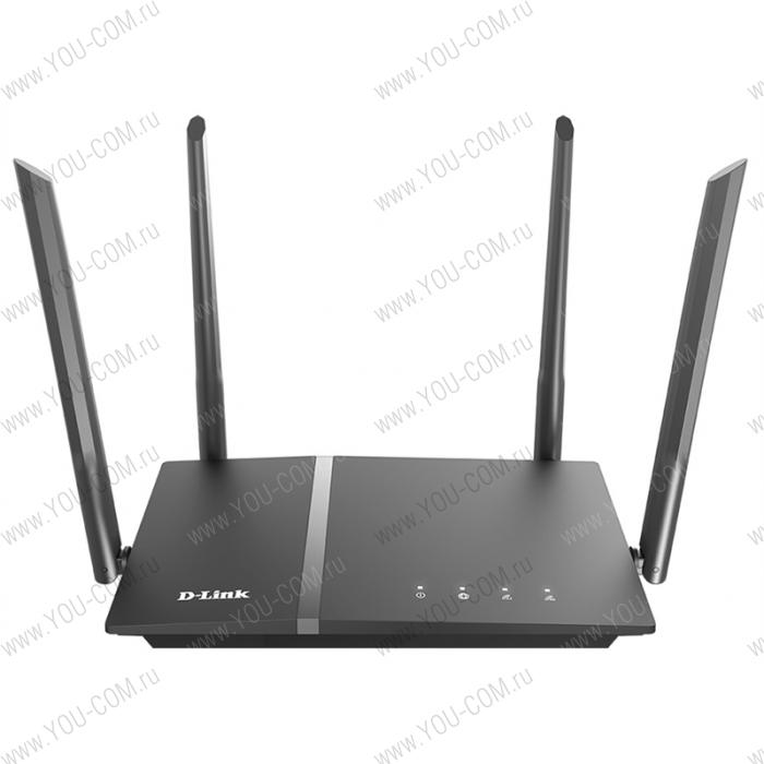 Wi-fi роутер D-Link DIR-1260/RU/R1A, Wireless AC1200 2x2 MU-MIMO Dual-band Gigabit Router with 1 10/100/1000Base-T WAN port, 4 10/100/1000Base-T LAN ports and 1 USB port.802.11b/g/n/ac compatible, up to 300 Mbps