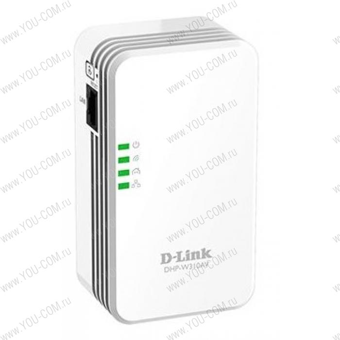 D-Link DHP-W310AV, Powerline AV Wireless N300 Adapter.HomePlug AV over 200 Mbps, 1 x 10/100/1000 Base-T LAN port, wireless N300 interface 802.11n, WEP/WPA/WPA2, Wi-Fi WMM, OFDM Symbol Modulation, pow