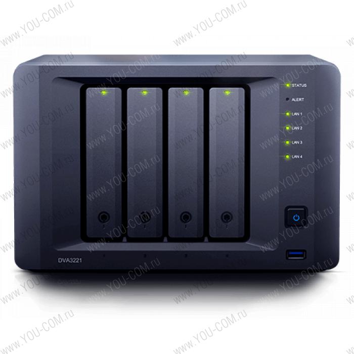 Synology QC2,1GhzCPU/8GB DDR4(up to 32GB)/RAID0,1/upto 4 3,5"/2,5" SATA HDD/SSD (up to 14 with 2xDX517)/3xUSB3.2/2xeSATA port/1xCOM port/8xIPcam(up to 32)/1xRPS/3YW