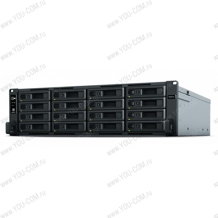 СХД Synology RS4021xs+ (Rack3U) 8C2,1Ghz/16Gb (64)/RAID0,1,10,5,6/upto16HP HDDs SATA(3,5'or2,5')upto 40 with 2xRX1217(RP)/2xUSB/4xGE+2x10GE/2xPCIe/iSCSI/2xIPcam(upto90)/2xRPS/no rail/5YW' repl RS4017xs+