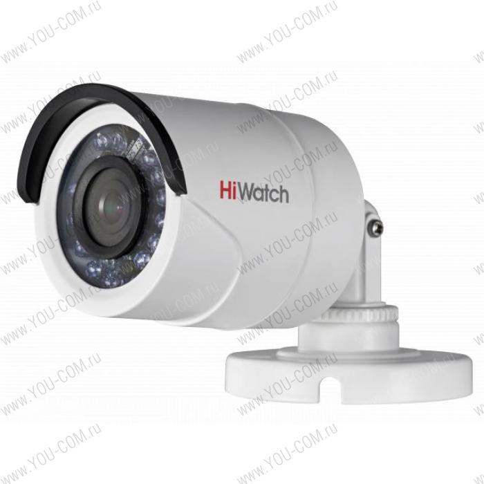 Цилиндрическая HD-TVI видеокамера DS-T200P (2.8 MM) с ИК-подсветкой до 20 м и PoC Разрешение 2 Мп ИК-подсветка до 20 м IP66 HD-TVI видеовыход 12В или PoC