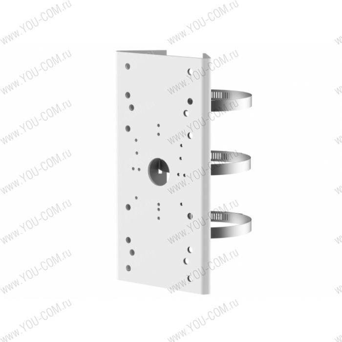 Крепление на столб DS-1275ZJ-SUS, белое, нержавеющая сталь, 127×46×250мм