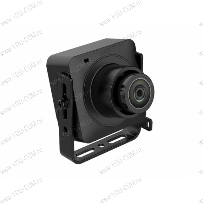 2Мп внутренняя миниатюрная HD-TVI камера DS-T208 (2.8 mm) 1/2.7"" CMOS матрица; объектив 2,8мм; угол обзора 104,1°; механический ИК-фильтр; 0.005 Лк@F1.2; OSD, WDR (120дБ), BLC, 3D DNR; видеовыход: HD-TVI/CVBS; -20°С до +45°С; 12В DC±15%, 1,5Вт макс.