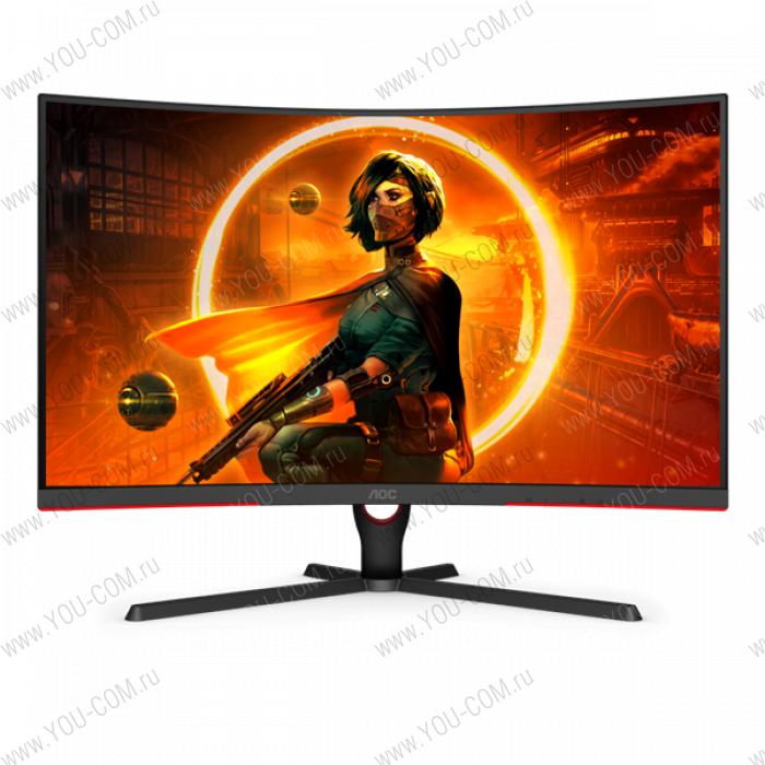 Монитор 31,5" AOC C32G3AE Curved 1000R 1920x1080 165Гц VA WLED 16:9 4ms 2*HDMI DP 3000:1 80M:1 178/178 300cd 2*Speakers5W Tilt Black/Red