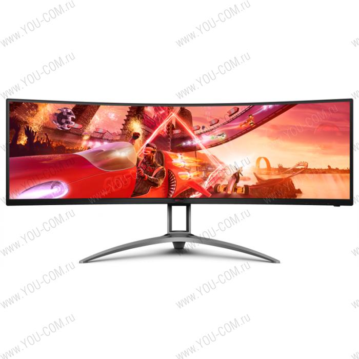 Монитор 49" AOC AG493UCX Curved 1800R 5120x1440 120Гц VA LED 32:9 4ms 2*HDMI DP USB-C/4xUSB3.2 80M:1 3000:1 178/178 550cd Tilt HAS Swivel Speakers 2*5w Black