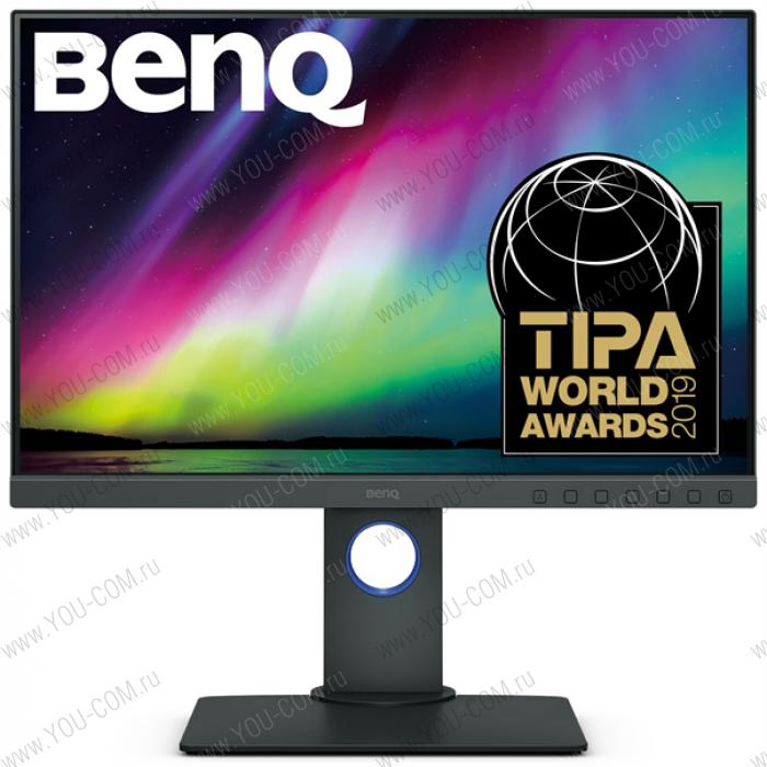 Монитор BENQ 24,1" SW240 IPS 16:10 1920x1200 5ms 99.5% Adobe RGB ,10bit panel, Delta E<= 2 ( avg), 178/178 20M:1 DVI-DL HDMI DP 3*USB3.0 Card reader 14bit 3D-LUT HAS Pivot Tilt Black