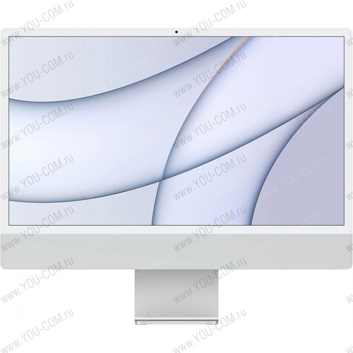 Моноблок Apple 24-inch MGPC3RU/A iMac (2021): Retina 4.5K, Apple M1 chip with 8-core CPU & 8core GPU, 8GB, 256GB SSD, 2xTbt/USB 4, 2xUSB-3, 1Gb Ethernet, Kbd w.Touch ID, Mouse - Silver