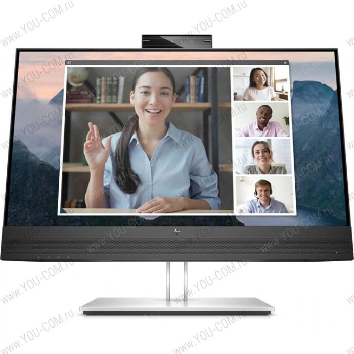  Монитор HP E24mv G4 Conf Monitor 1920x1080, 16:9, IPS, 250 cd/m2, 1000:1, 5ms, USB, VGA, HDMI, DP, webcam, speakers, height, tilt, swivel, pivot, Black